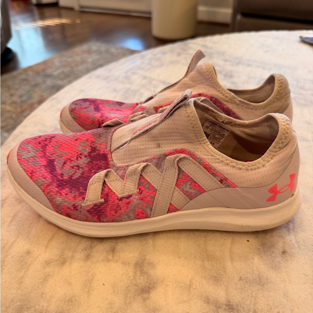 Under Armour Women's Pink and Beige Athletic Shoes